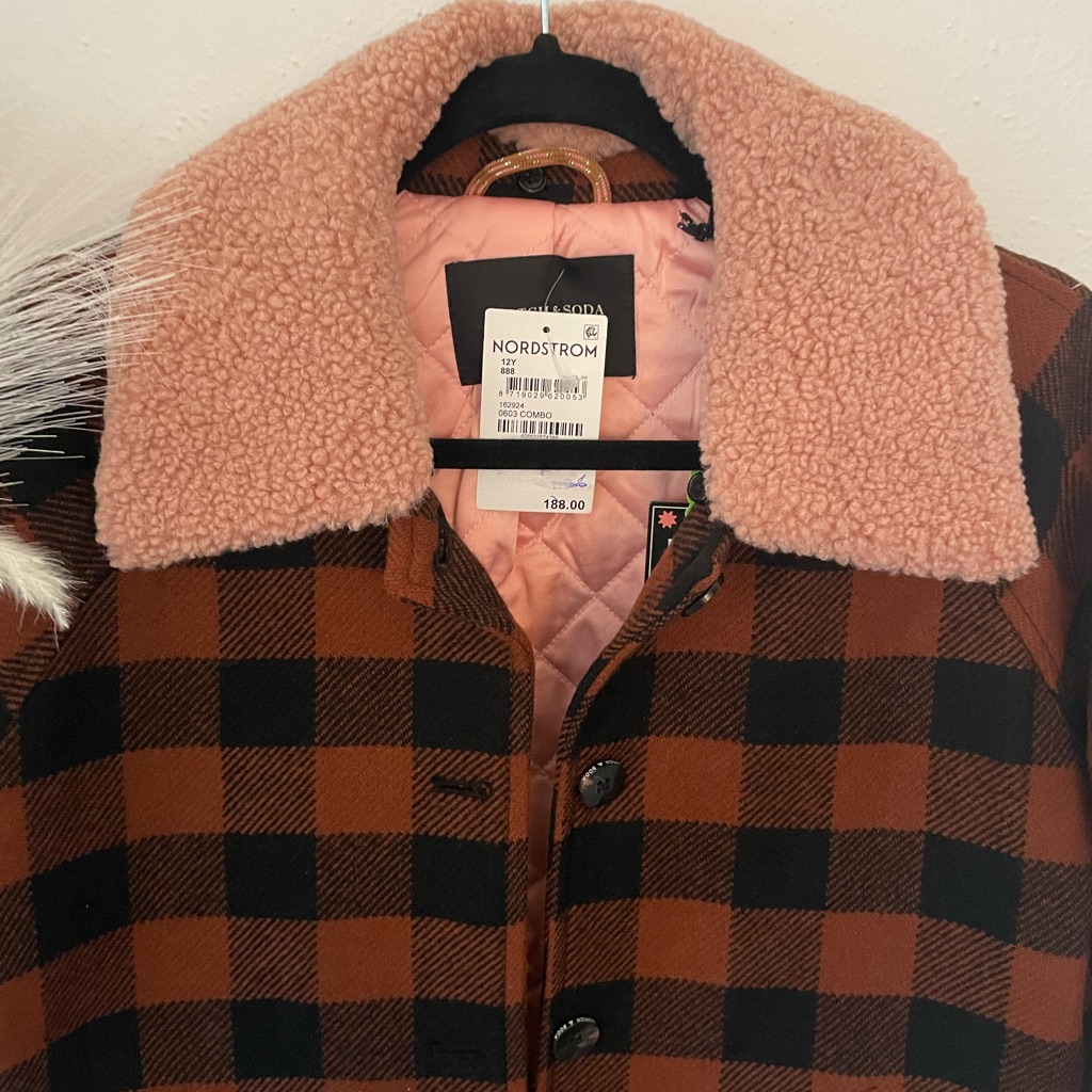 Nwt Scotch & Soda Amsterdam Scotch & Soda Kids' Checked Wool Jacket — image 2 of 7